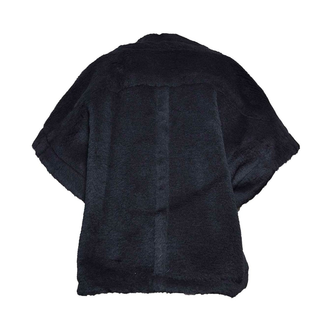 Max Mara Newmanto1 Biker Cape In Black Teddy