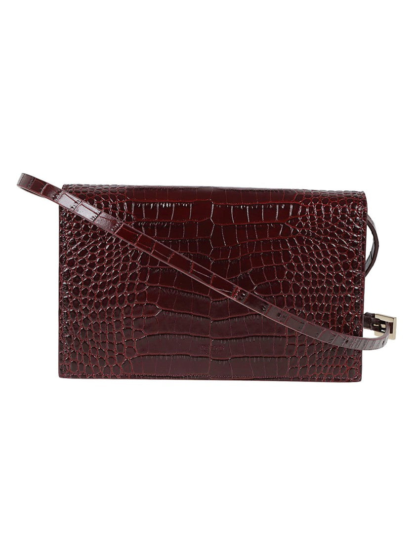 Tom Ford Crocodile Effect Buckle Shoulder Bag