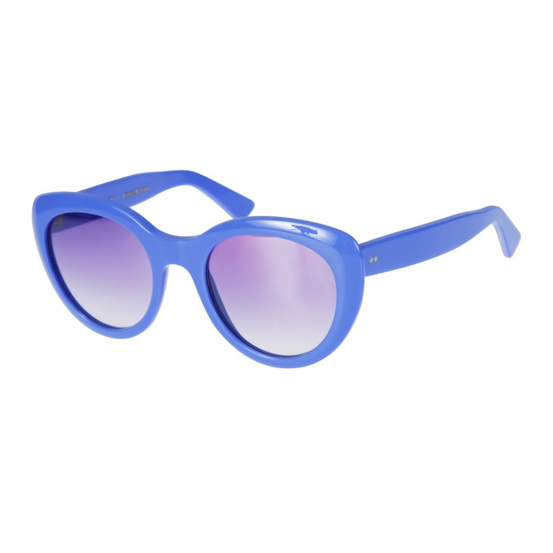 Kador Sophia Rounded Cat-Eye Sunglasses In Vibrant Blue