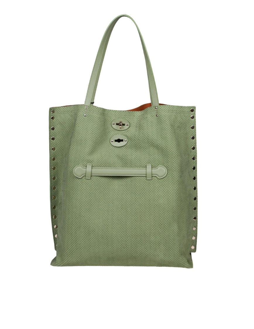 Zanellato Amoretto M Leather Tote Bag, Green