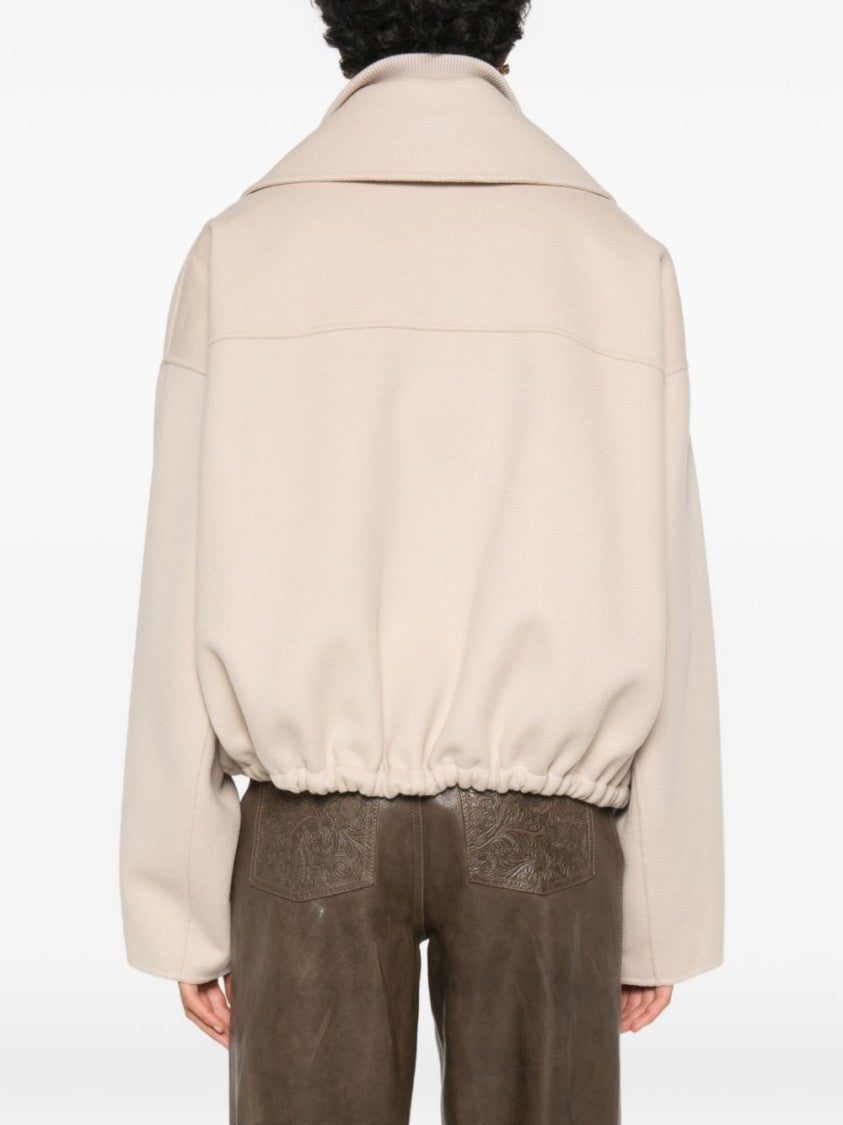 Sportmax Boxy Cropped High-Collar Yoke Jacket