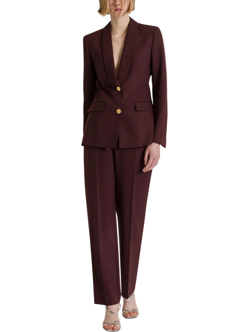 Alberta Ferretti Tailored Straight-Leg Trousers With Crease And High Waist