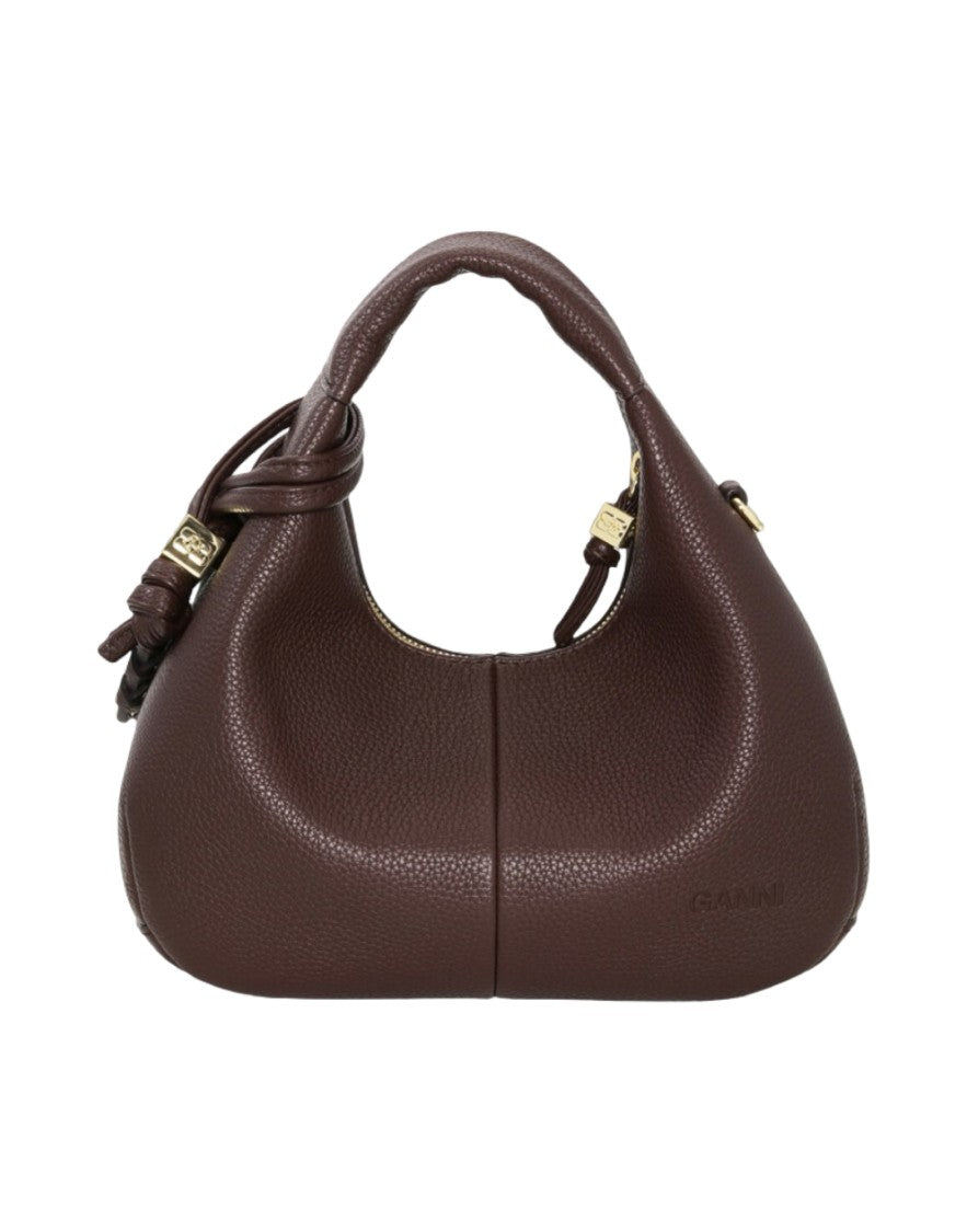 Ganni Hobo Mini Grained Bag