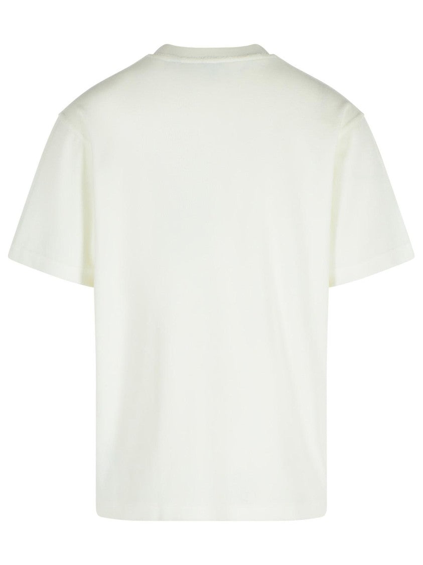Burberry White Cotton Blend T-Shirt