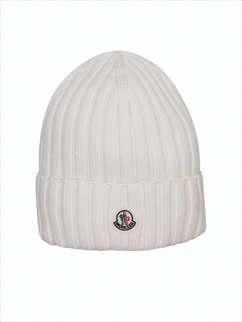 Moncler Ribbed Wool Beanie With Folded Cuff