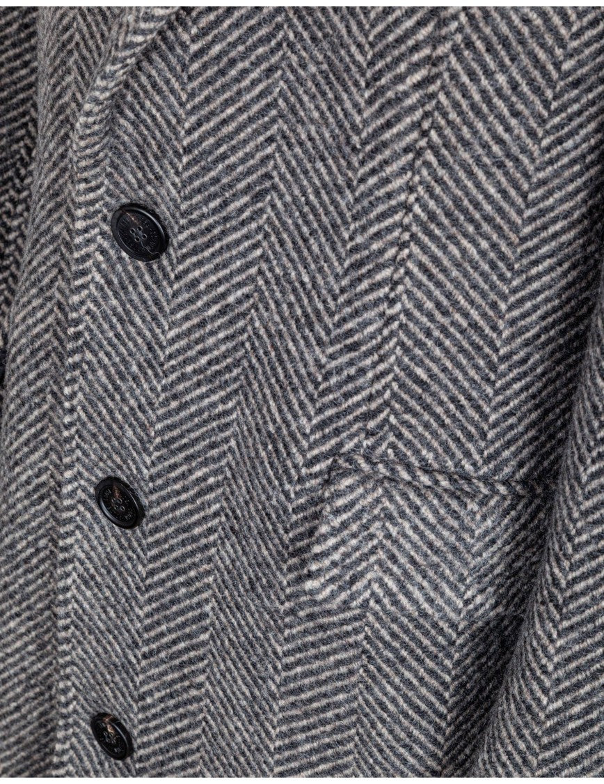 Golden Goose Herringbone Wool Coat