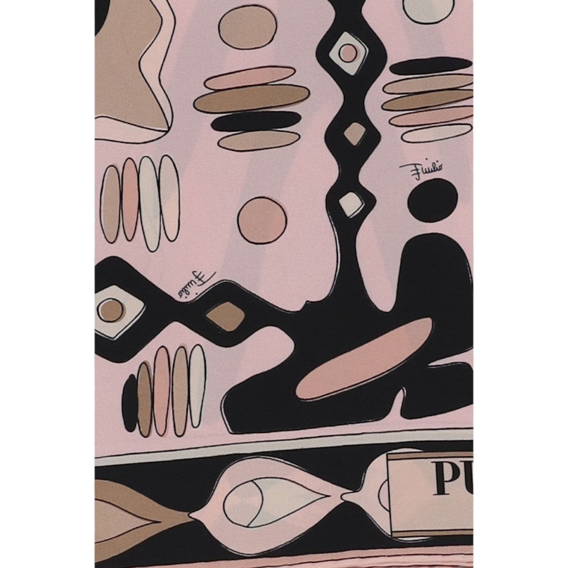 Emilio Pucci Abstract Print Silk Twill Scarf