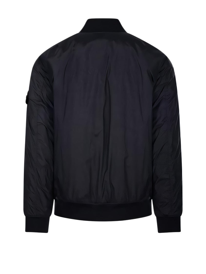 Stone Island Zip Front Jacket With Oversized Fit