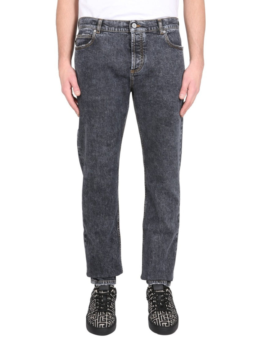 Balmain Tailored Grey Slim Fit Jeans