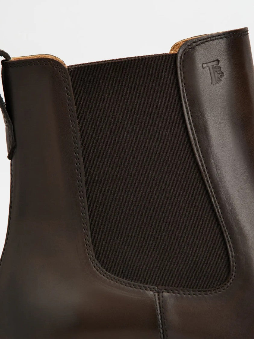 Tod's Black Stivaletto Smooth Leather Ankle Boots