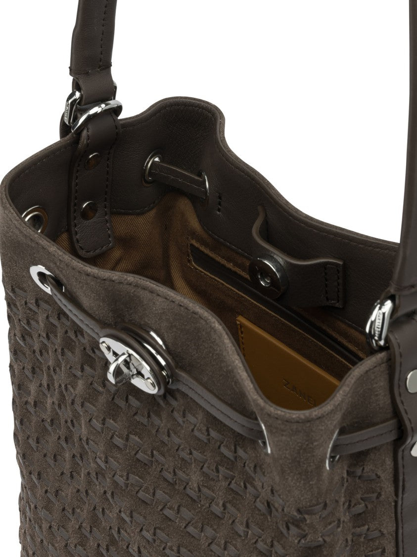 Zanellato Textured Leather Shoulder Bag With Accents