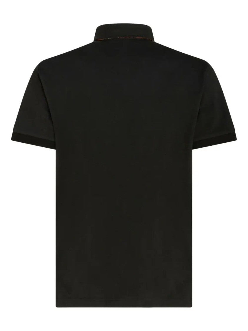 Etro Short Sleeve Polo Shirt With Textured Finish