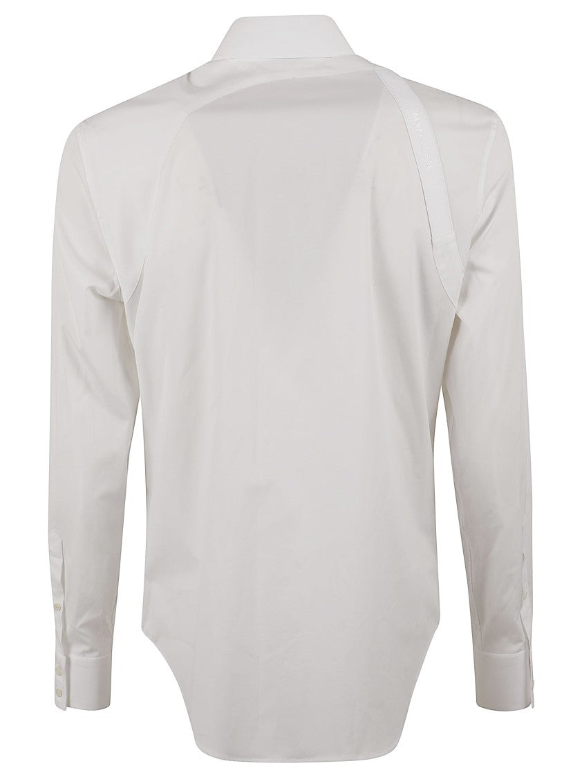 Alexander Mcqueen Structured White Shirt With Classic Collar