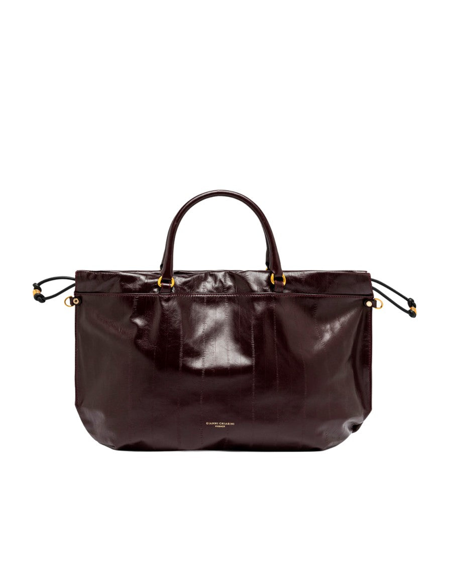 Gianni Chiarini Antique Ruby Morgana Eel Print Shoulder Bag