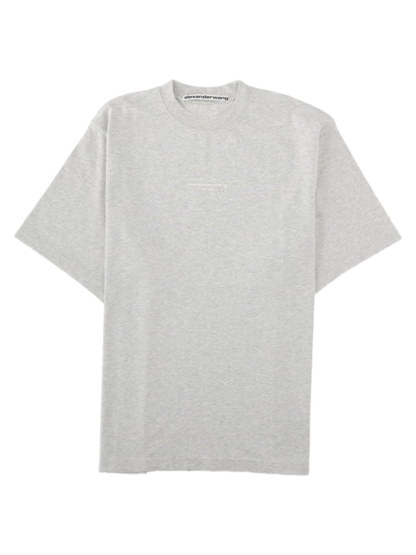 Alexander Wang Heather Grey Relaxed Fit Logo T-Shirt