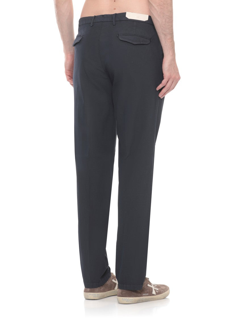Briglia 1949 Blue Bg21 Flap Pockets Straight-Leg Pants