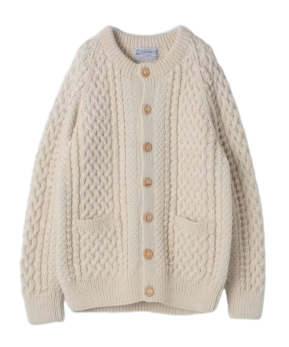 Inverallan Intricately Cabled Wool Cardigan