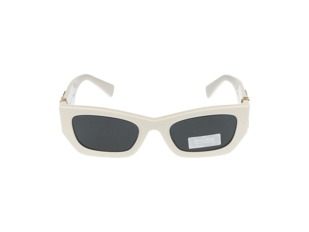 Miu Miu Bold Oversized Square Frame Acetate Sunglasses With Gold-Tone Logo