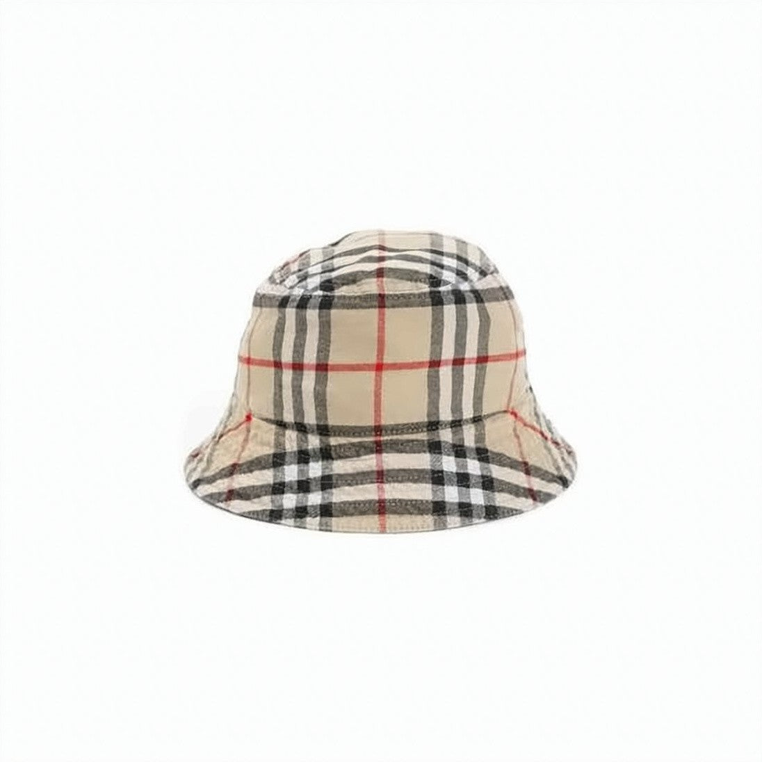 Burberry Classic Check Cotton Bucket Hat With Stitched Detailing