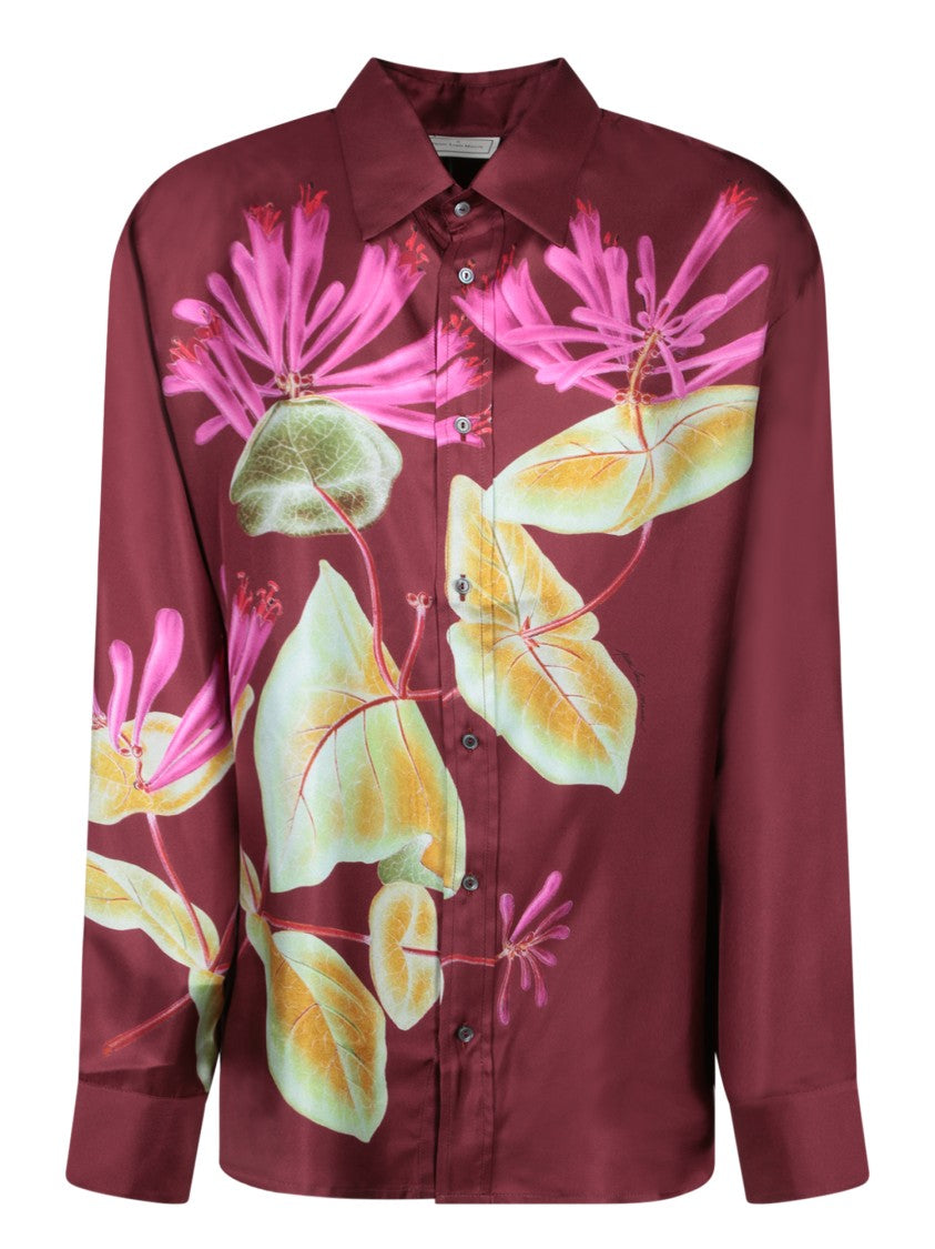 Pierre-Louis Mascia Bordeaux Floral Print Button-Up Shirt