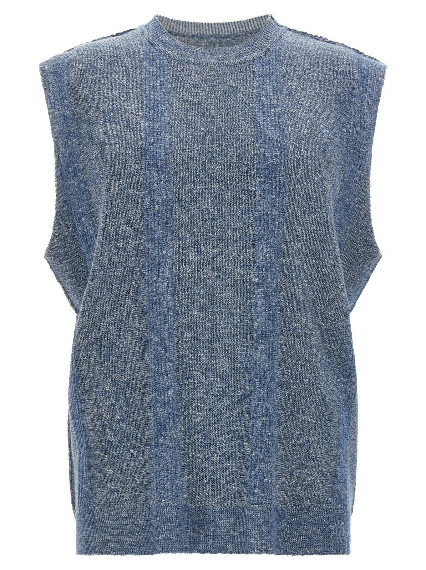 Maison Margiela Crewneck Melange Effect Waistcoat