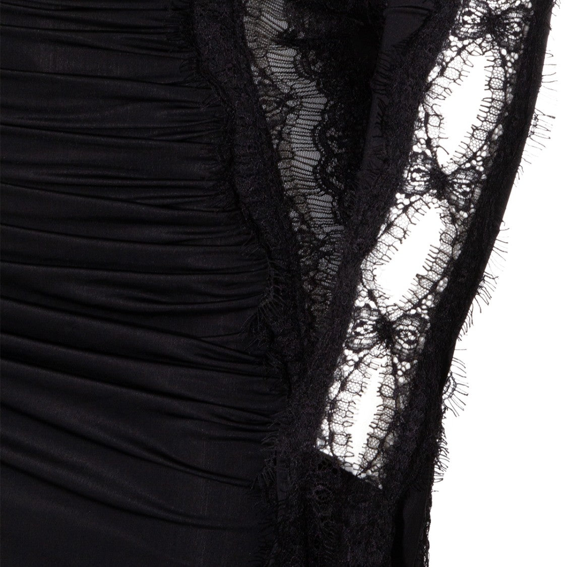 Blumarine Maxi Dress With Sheer Lace Panels