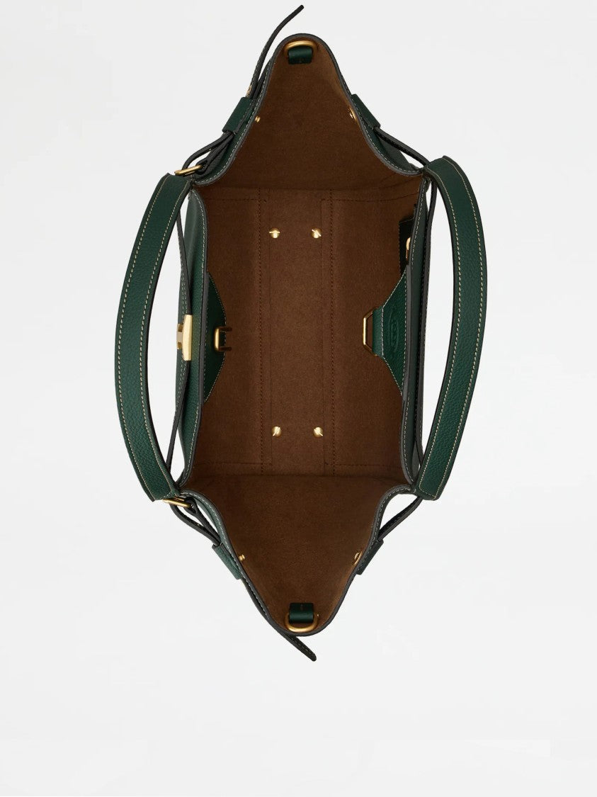 Tod's Green Textured Leather Handbag