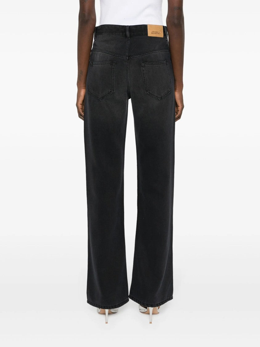 Isabel Marant Blue Belvira Bootcut Lyocell Jeans
