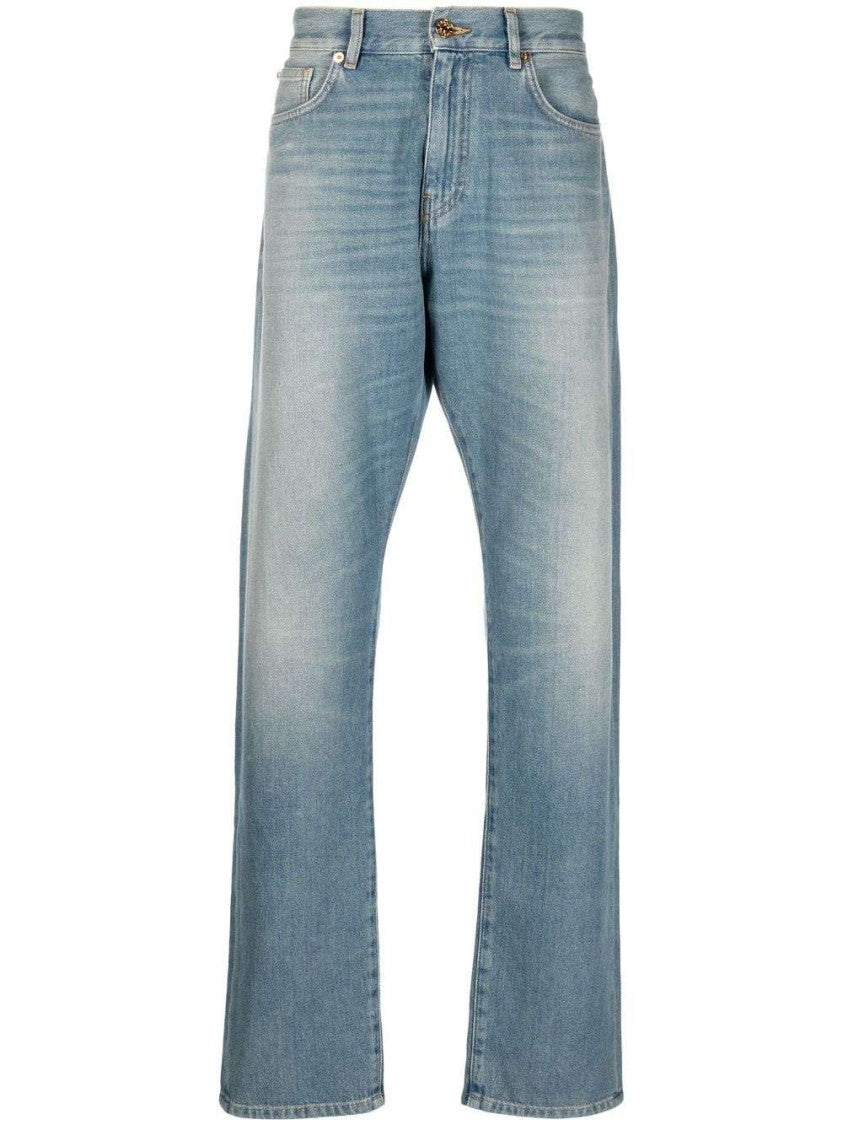 Versace Washed Straight-Leg Jeans