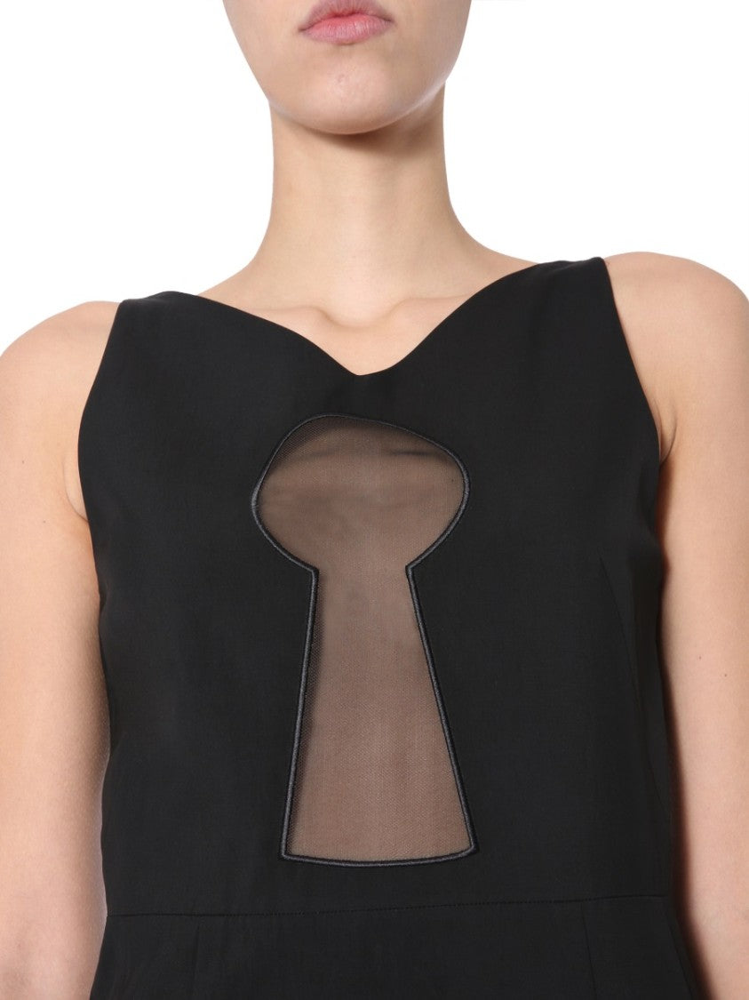 Moschino Fitted Pencil Dress With Keyhole Cutout