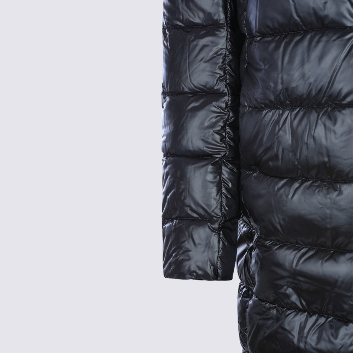 Herno Glossy Quilted Down Coat With Structured Collar