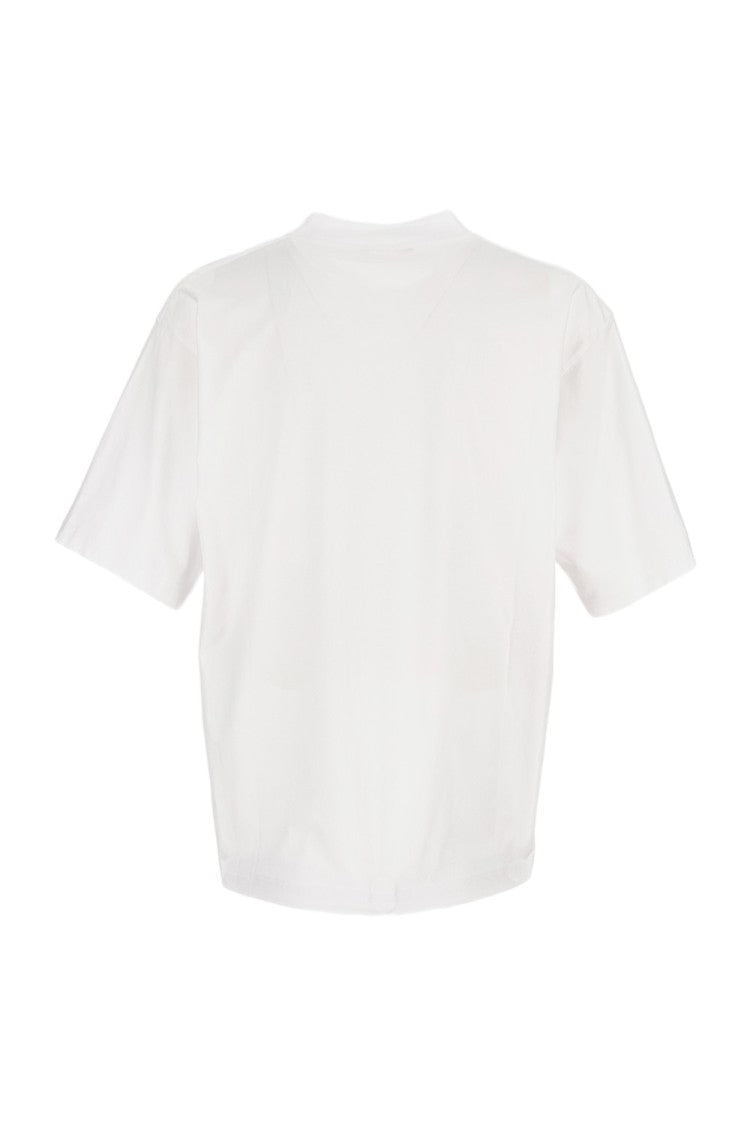 Marni Oversized Crew Neck T-Shirt With Multicolor Beach Scene Print