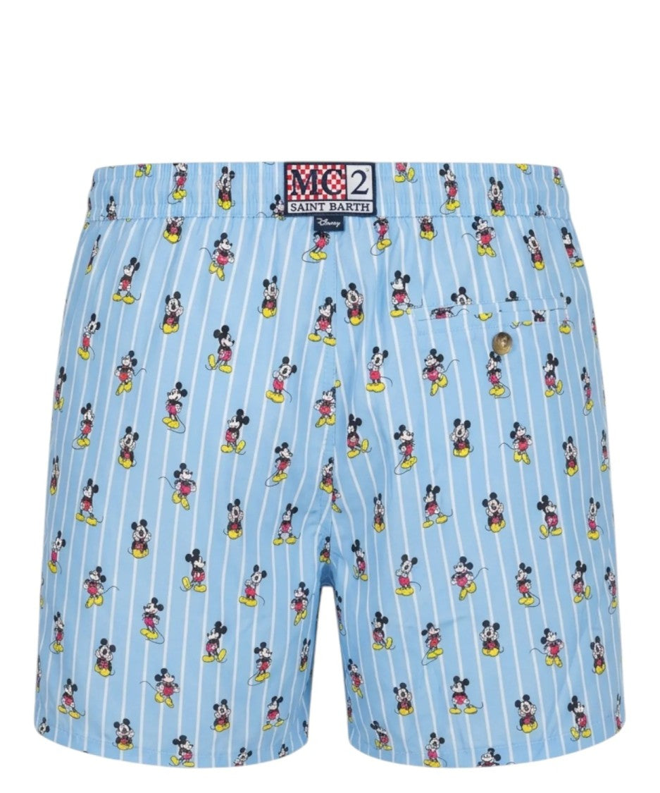 Mc2 Saint Barth Light Blue Lighting Micro Fantasy Swim Shorts