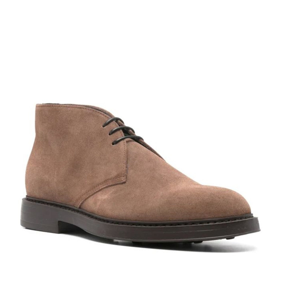 Doucal's Brown Chukka Minimalist Design Calf Suede Boots