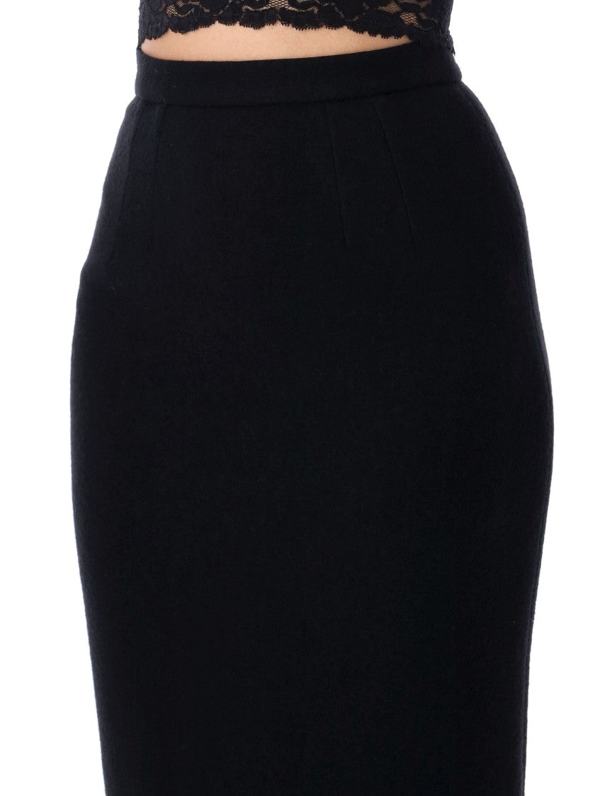 Dolce & Gabbana Jersey Wool Longuette Skirt