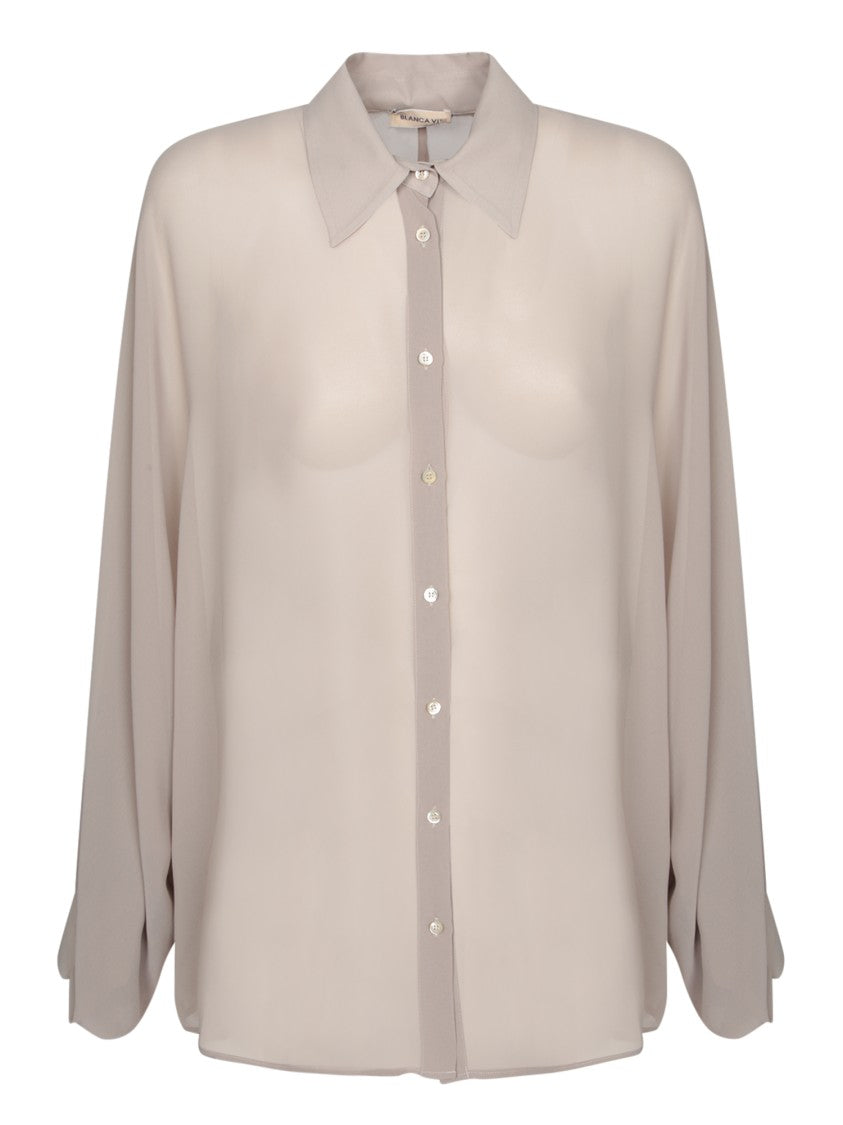 Blanca Vita Fluid Elegance Beige Shirt