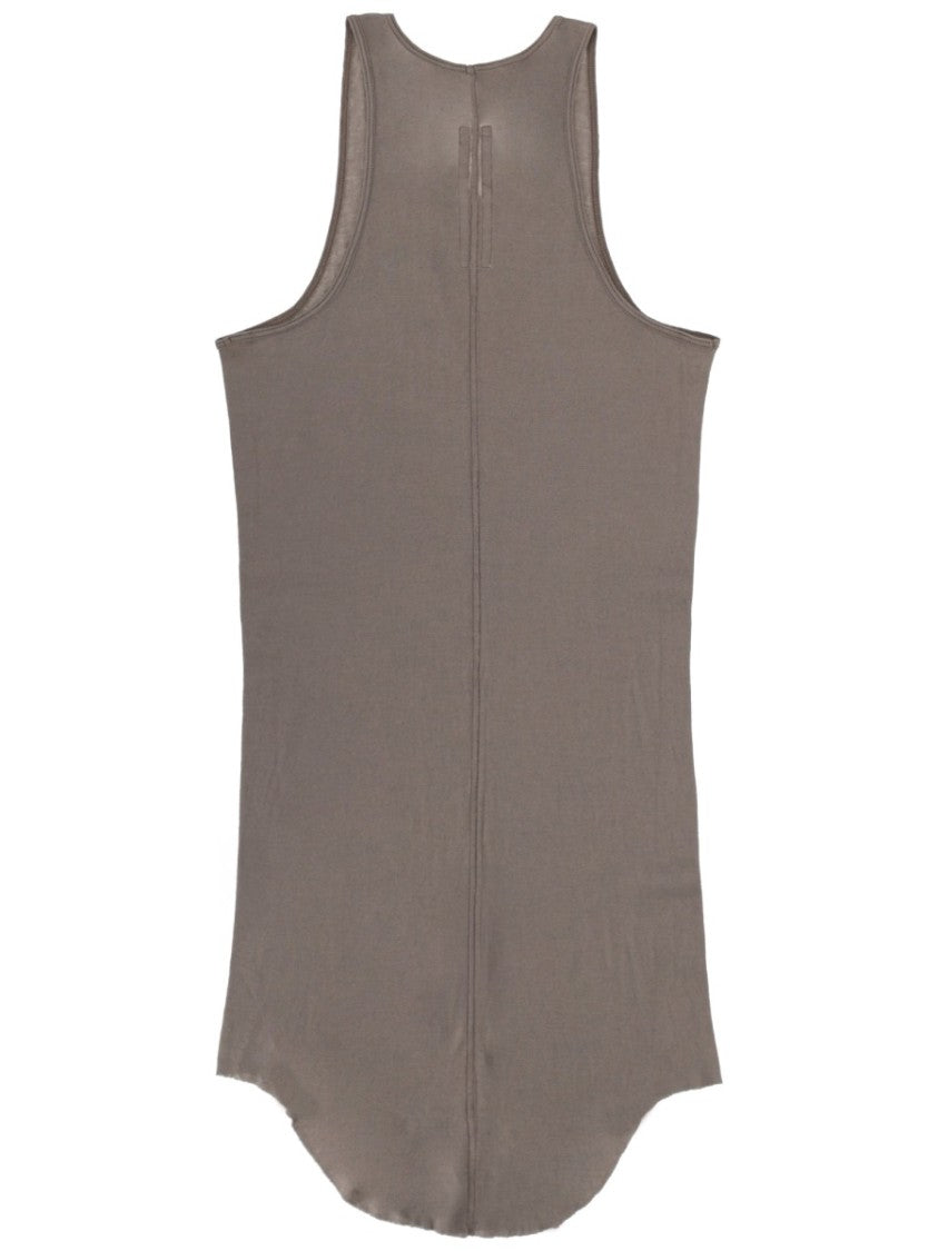 Rick Owens Muted Taupe Scoop Neck Cotton Tank Top
