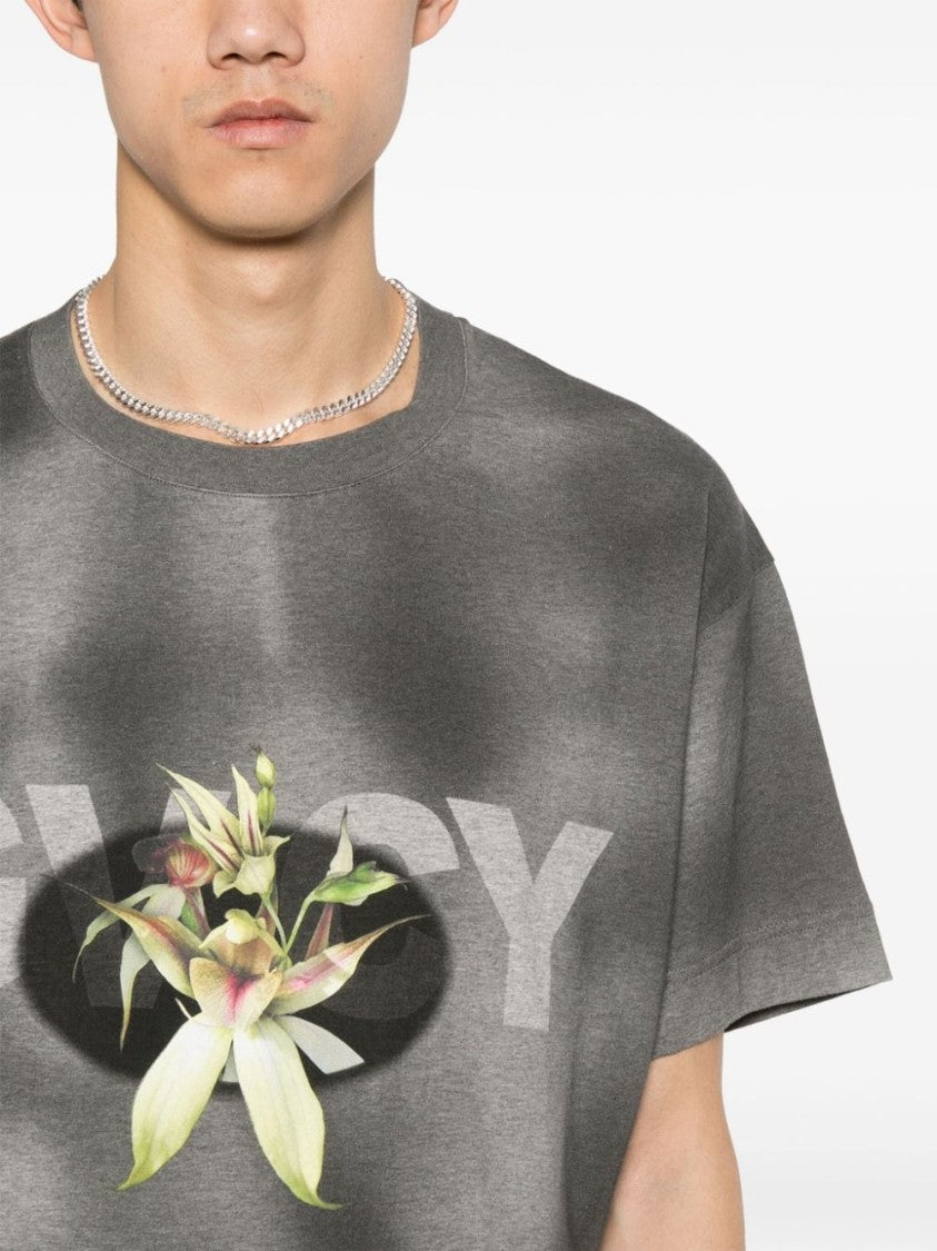 Givenchy Faded Black And Multicolor Cotton Jersey T-Shirt