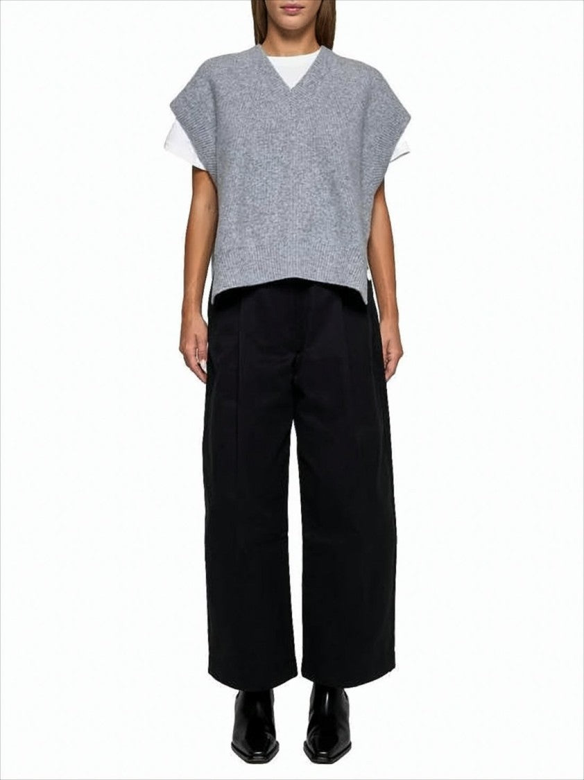Studio Nicholson Wide-Leg Straight Pants With Design