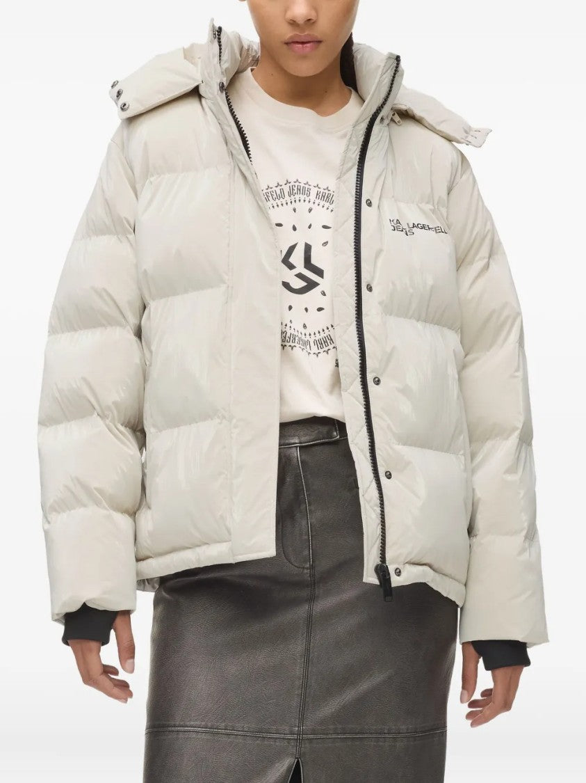 Karl Lagerfeld Structured Giubbino Jacket With Fitted Waist