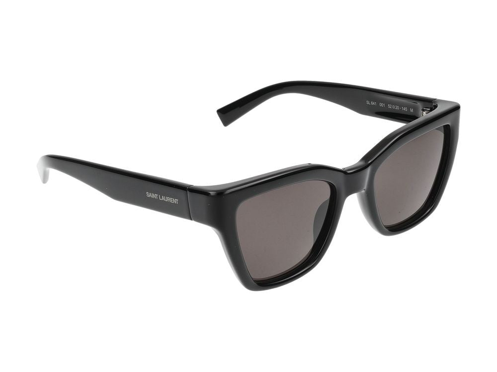 Saint Laurent Black Injected Oversized Square Sunglasses