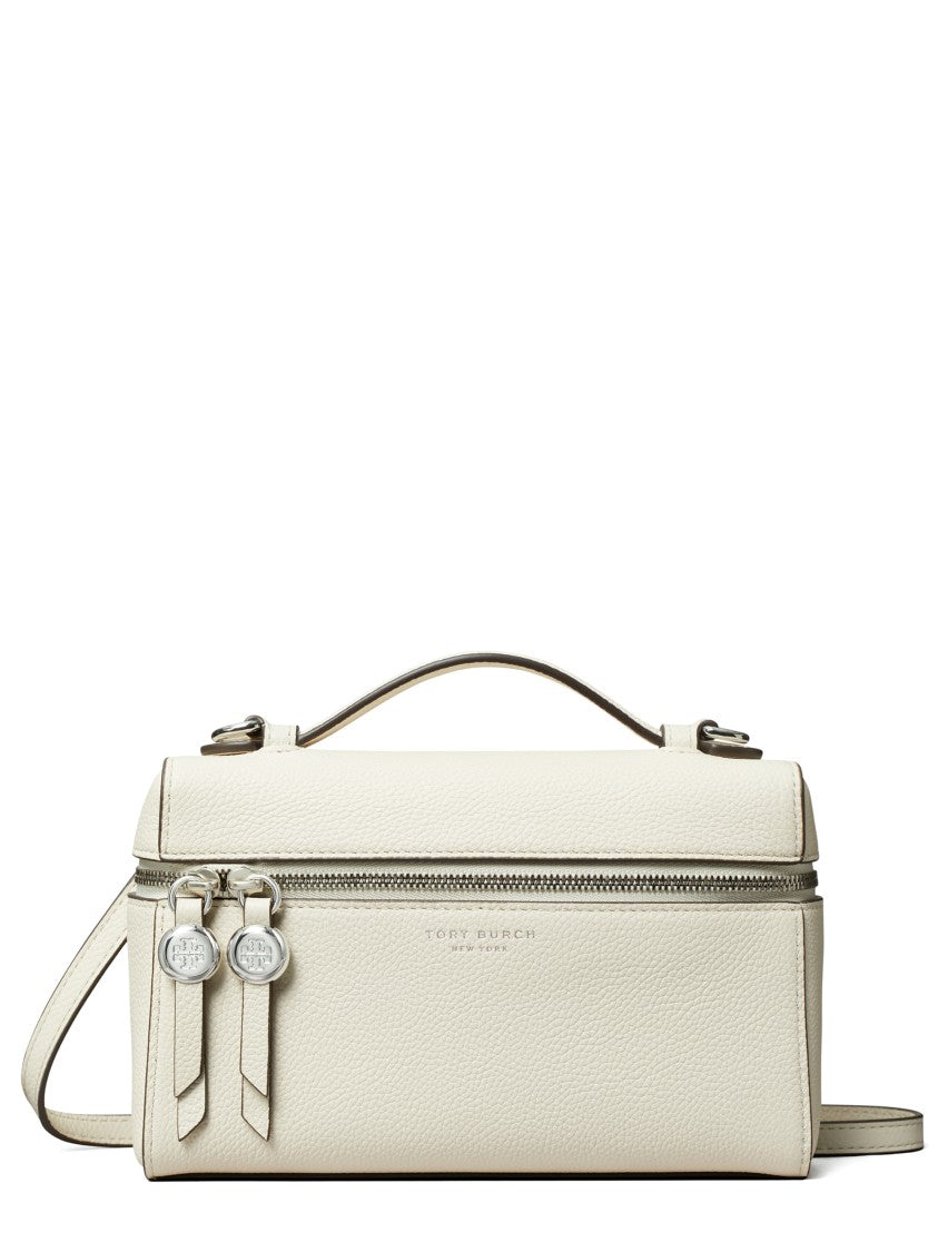 Tory Burch Rectangular Top Handle Bag With Zip Closure