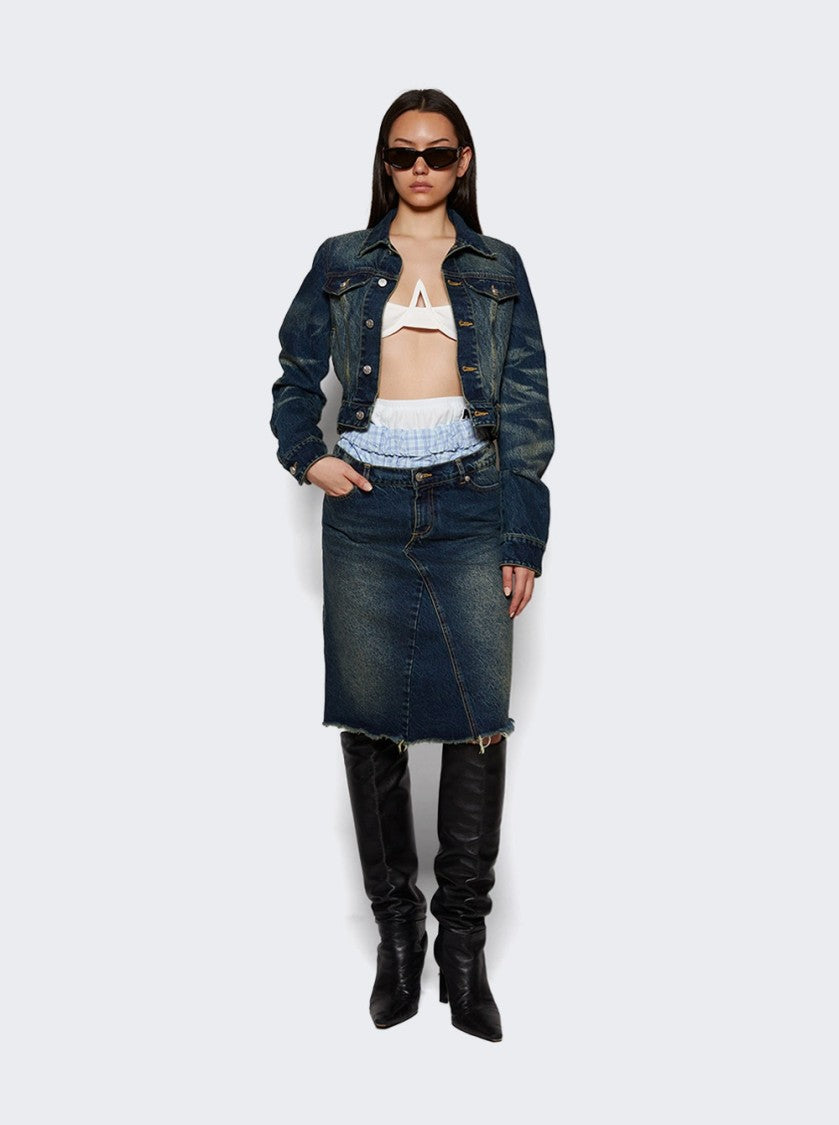 Natasha Zinko Treated Denim Jacket Light Wash