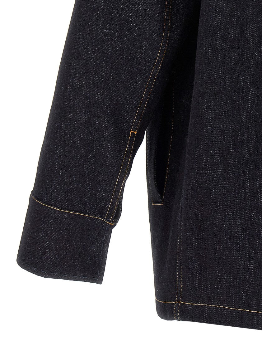 Fendi Saddlery Jacket With Ff Logo Embroidery And Contrast Stitching