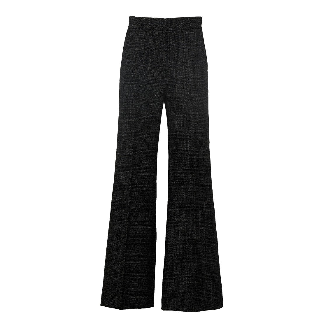 Max Mara Prince Of Wales High-Waisted Flared Wool Pants