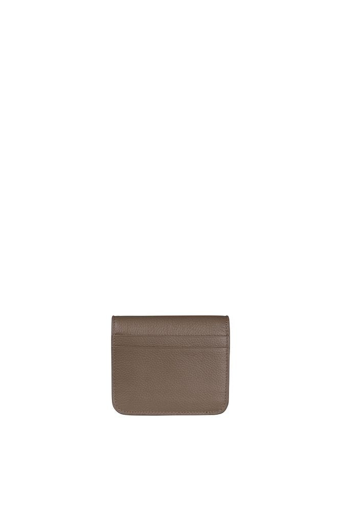 Balenciaga Beige Grained Leather Mini Wallet