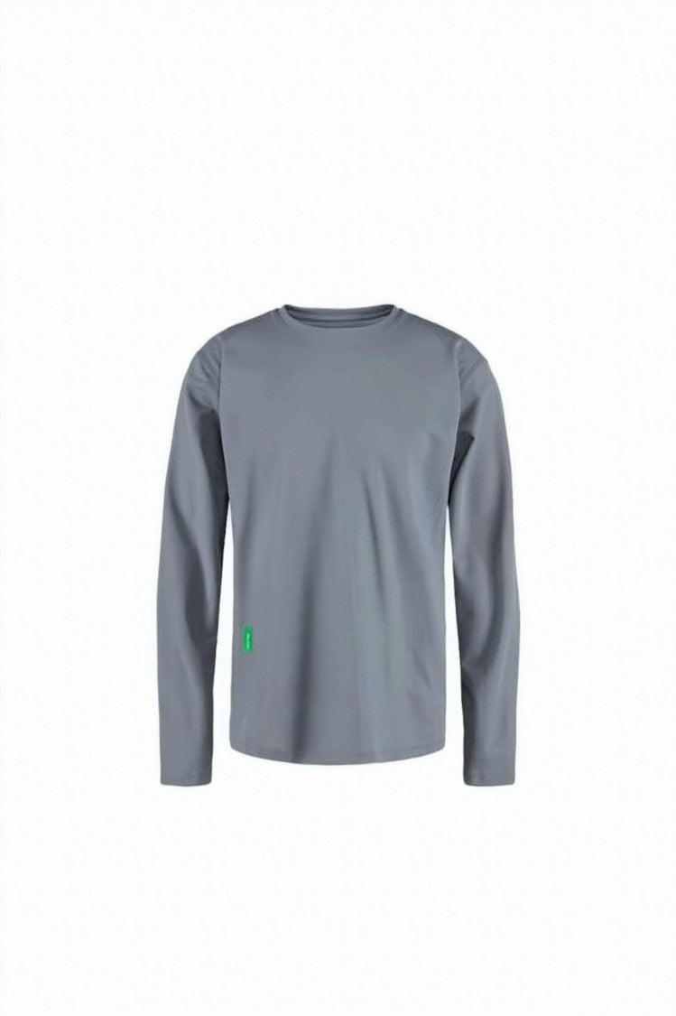 District Vision Relaxed Fit Long-Sleeved Crew Neck T-Shirt With Accent Detail