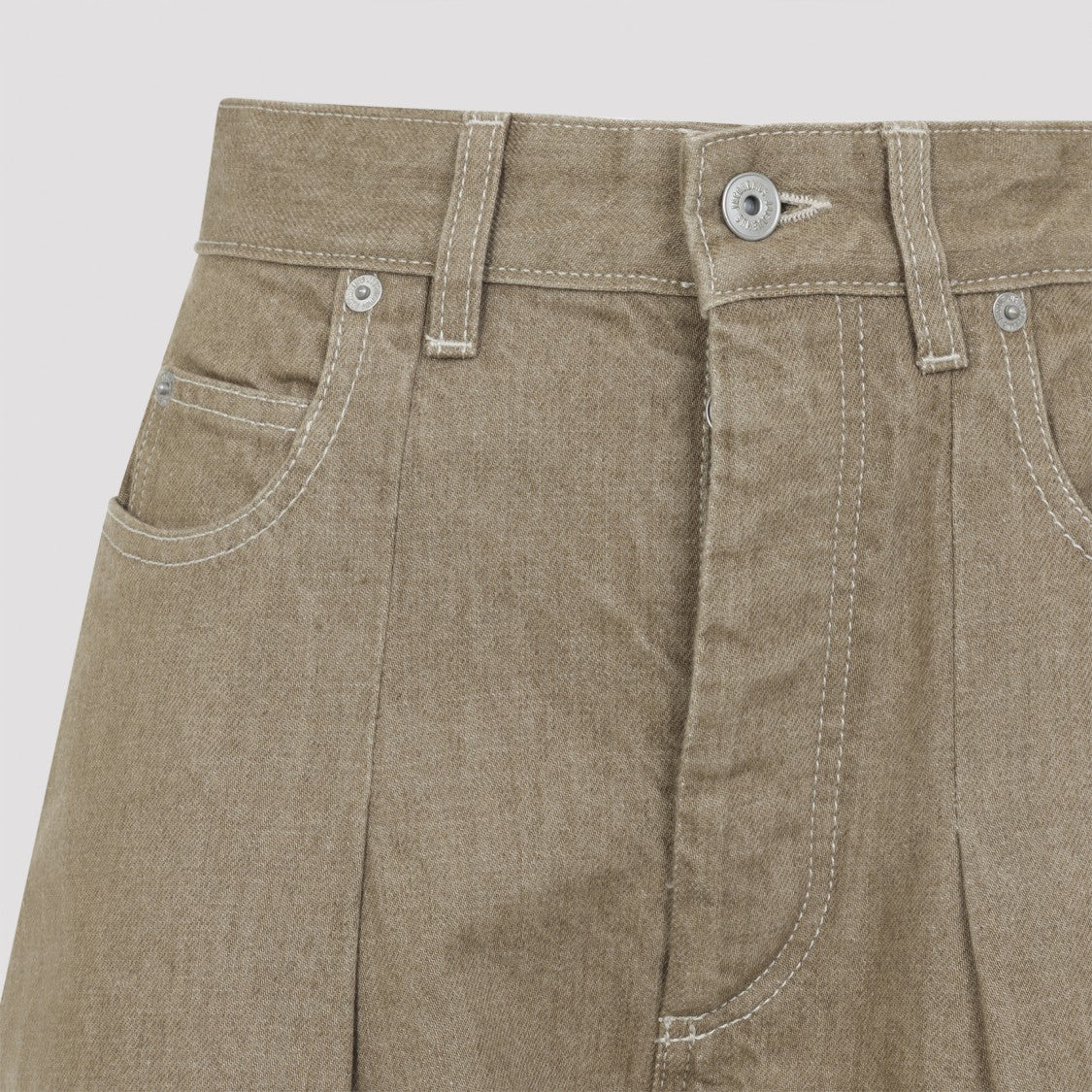 Jacquemus The Ovalo De-Nîmes Beige Cotton Jeans