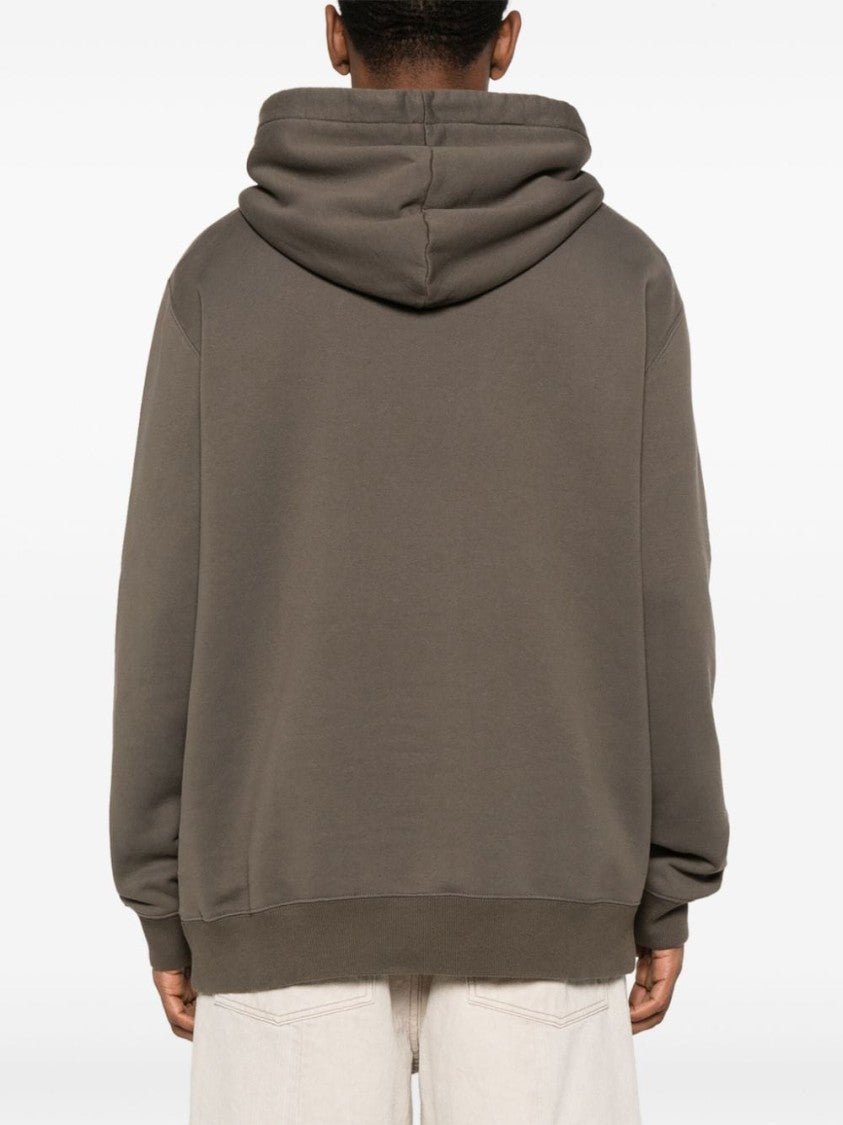 Lanvin Dark Olive Green Cotton Jersey Hoodie