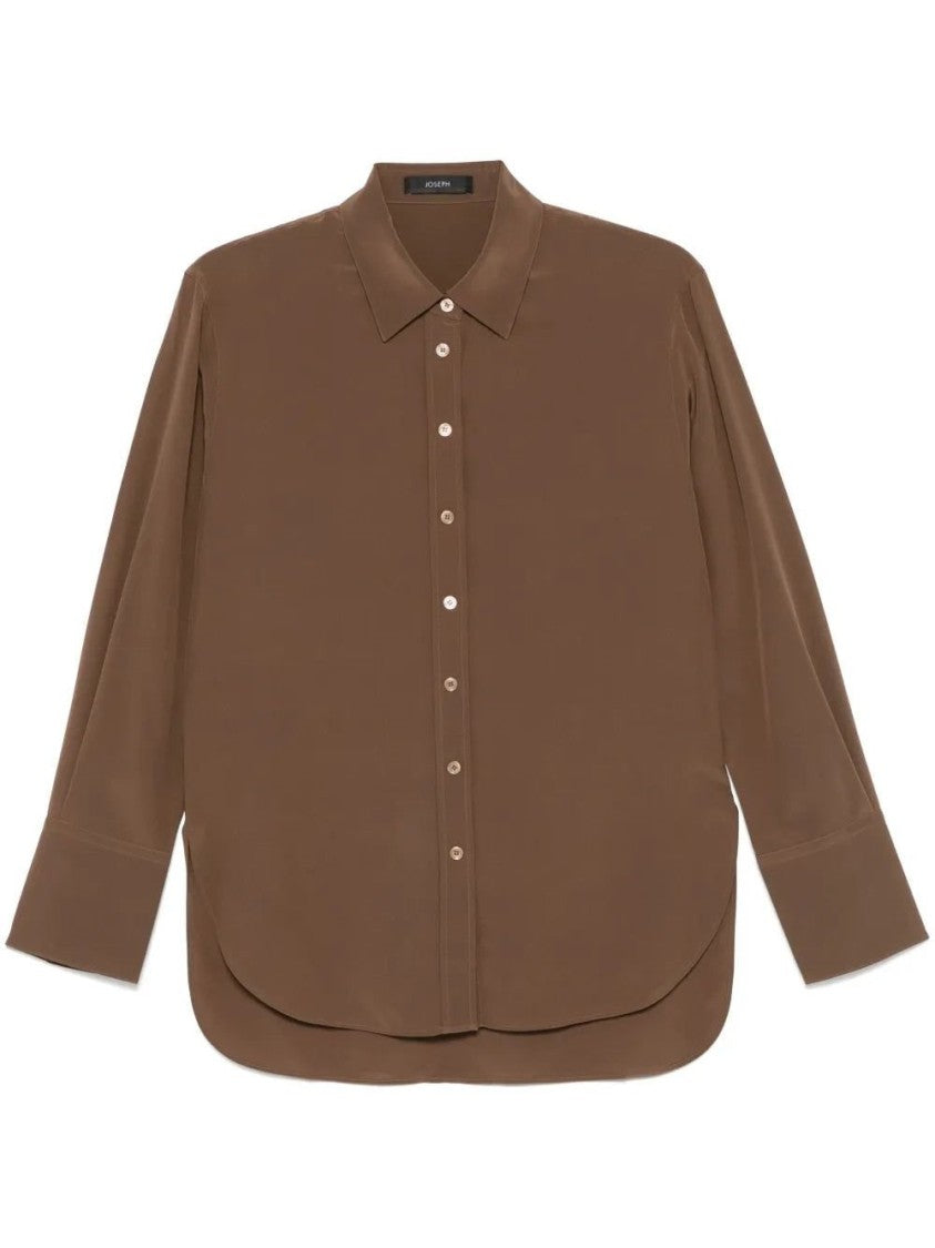 Joseph Long Sleeve Silk Blouse With Classic Collar